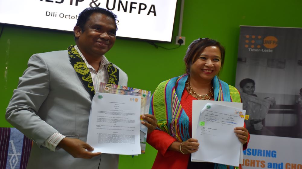 Timor-Leste sign MoU with UNFPA to procure and deliver quality lifesaving SRH commodities.