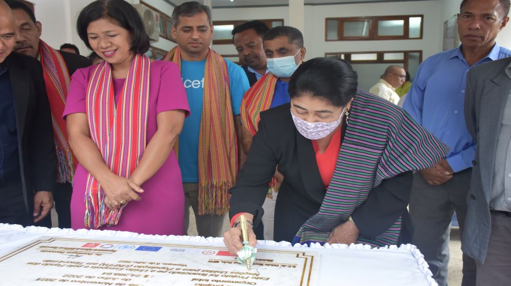 Dr. Odete Maria Freitas Belo, Minister of Health launch "Safe Space" on July 08, 2022. © UNFPA Timor-Leste