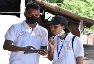 Census enumerators in Manatuto municipality. © UNFPA Timor-Leste.