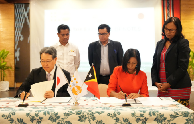 SIGN THE EXCHANGE OF NOTES UNFPA TIMOR-LESTE THE GOVERNMENT OF JAPAN