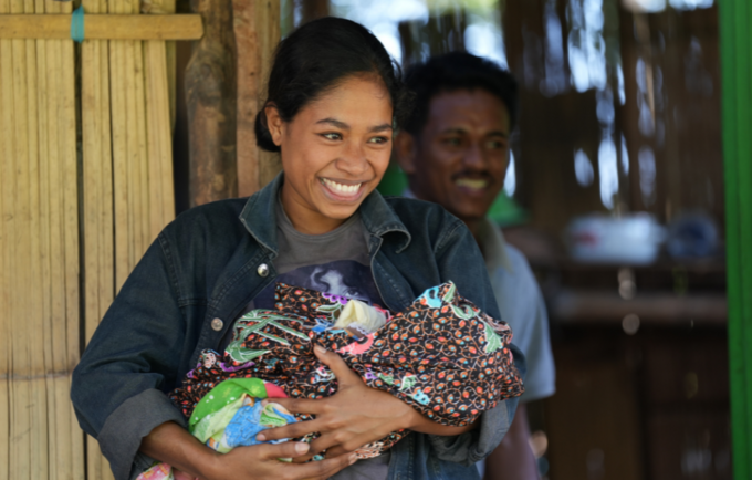 Oliviana and her family returned home with smiles after a successful delivery at the health facility.