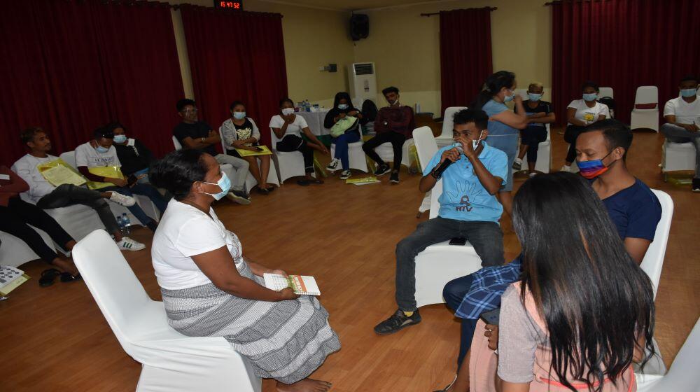 Recruitment training for outreach workers/peer educators for HIV Prevention Programme for key populations. © UNFPA Timor-Leste